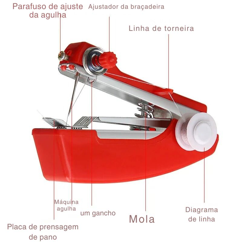 Mini Máquina de Costura Manual Portátil de Mão