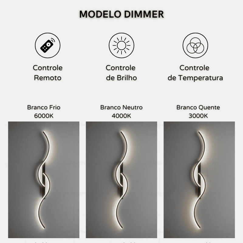 Arandela de Parede Interna LED Minimalista Moderno