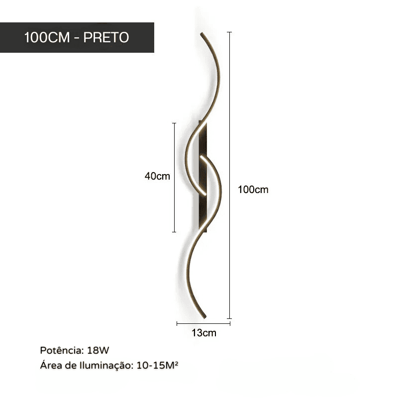 Arandela de Parede Interna LED Minimalista Moderno