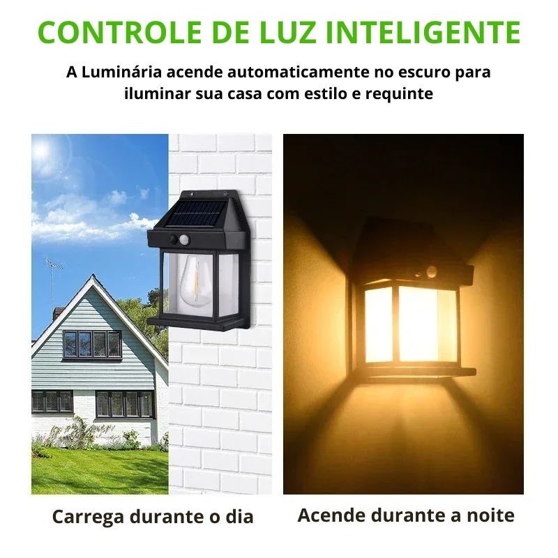 Luminária Solar de Parede - Smart Wall Led IR™